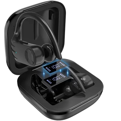 Wireless Earbuds, Bluetooth Headphones True Wireless in Ear Sports Earphones with Microphone, Mini Stereo Running Headset with Earhooks Charging Case for iPhone 11 Pro Max XS Samsung Android & More