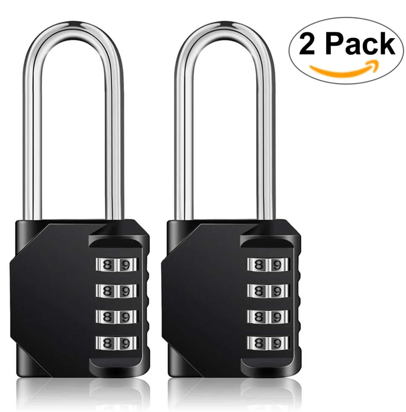 4 Digit Combination Lock 2.2 Inch Long Shackle and Outdoor Waterproof ...