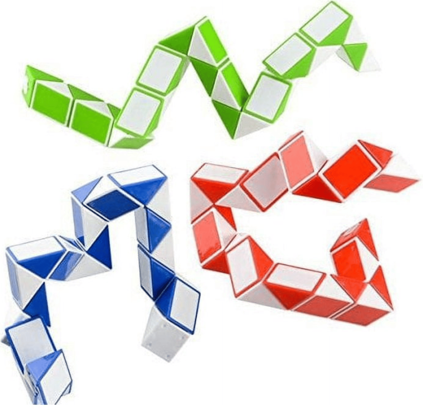 QiShi 5 PCS Fidget Snake Cube Twist Puzzle Magic Snake Sensory Toys Collection Brain Teaser Socking Stuffers Party Favors Game Goodie Bags Fillers for Kids Adults Teens