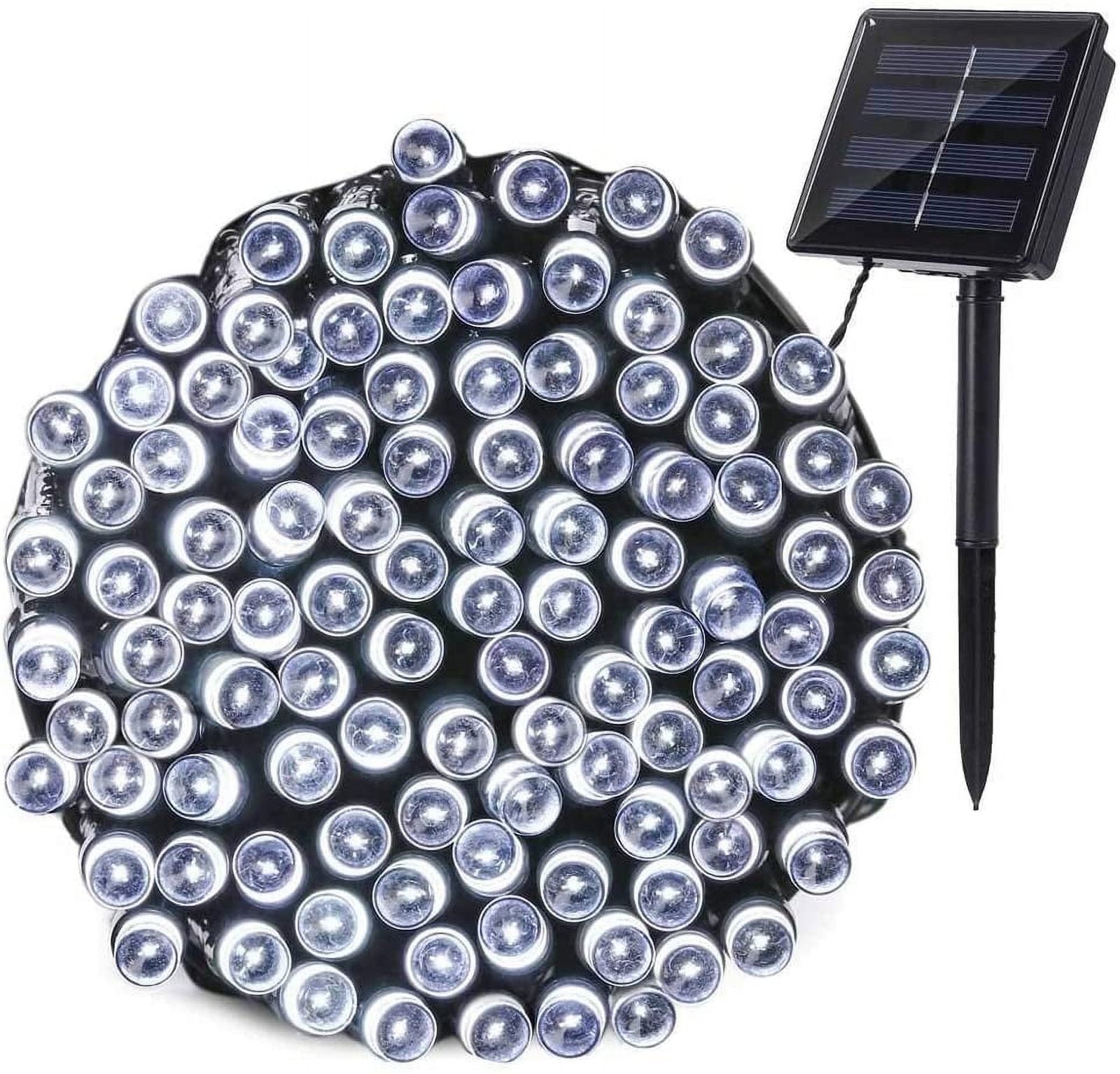 Qishi Patio Solar String Lights 72ft 200 LED Landscape Decorative Solar Lights for Christmas Patio Lawn Garden Backyard (White)