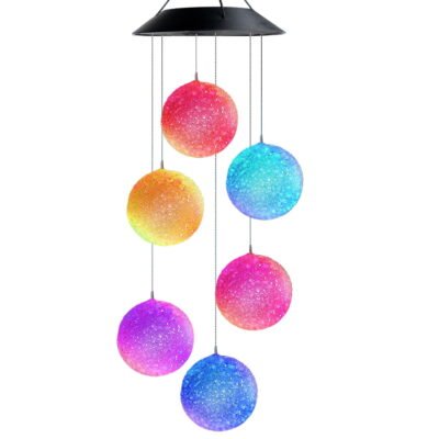 QiShi Wind Chime,wind chimes outdoor,gifts for mom, crystal ball wind chime,solar wind chimes,mom gifts,birthday gifts for mom,grandma gifts,gardening gift