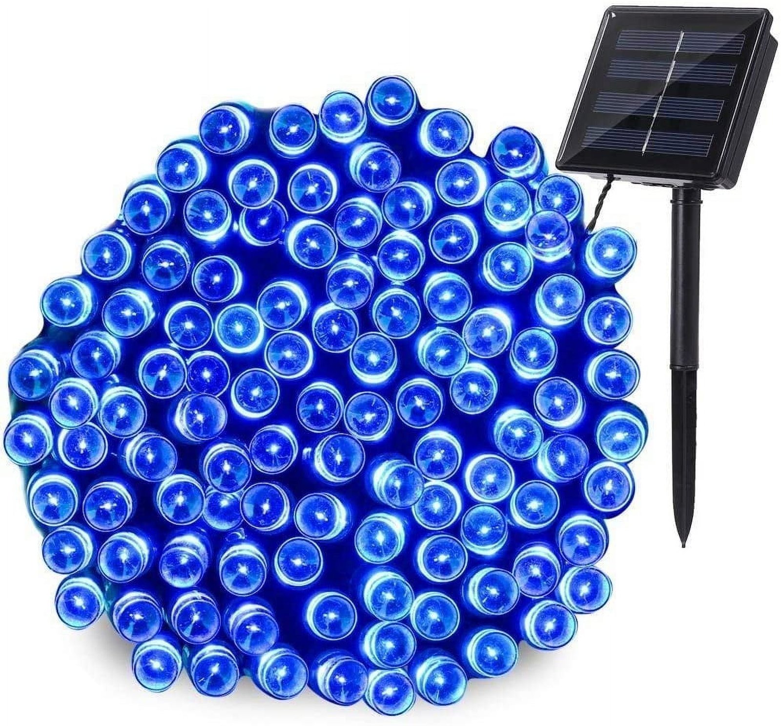 Qishi Christmas Outdoor Decoration Solar Lights72ft 200 LED Landscape Fairy Solar String Lights for Garden Patio Party Wedding and ect. (Blue)