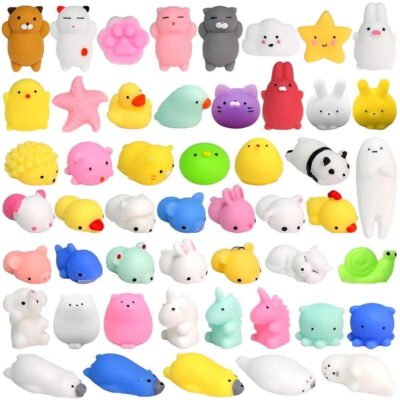 Somnr 36Pcs Random Mini Squishies - Cute Animal Designs for Stress Relief, Birthday Gifts, Kids' Party Favors