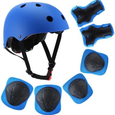 GLUAAE Kids Bike Helmet, Toddler Helmet for Ages 3-10 with Sports-Blue