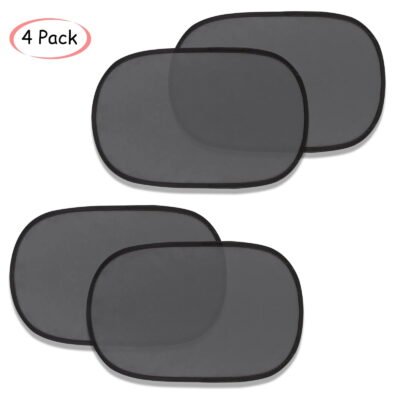 Somnr Side Automotive Window Sunshades, Glare and UV Rays Protection Car Sun Shade for Baby, 4 pack 20"x12" Cling Sunshades for Car Side Windows-Sun