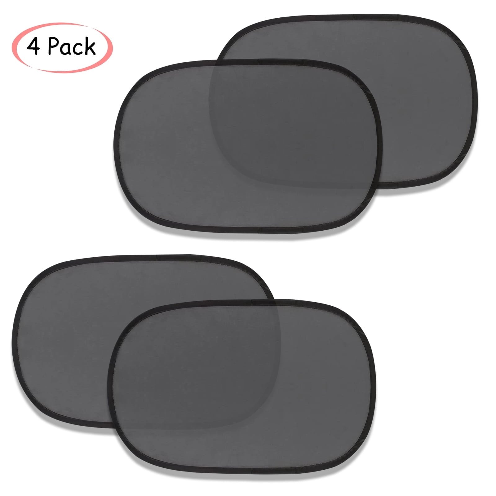 Somnr Side Automotive Window Sunshades, Glare and UV Rays Protection Car Sun Shade for Baby, 4 pack 20"x12" Cling Sunshades for Car Side Windows-Sun