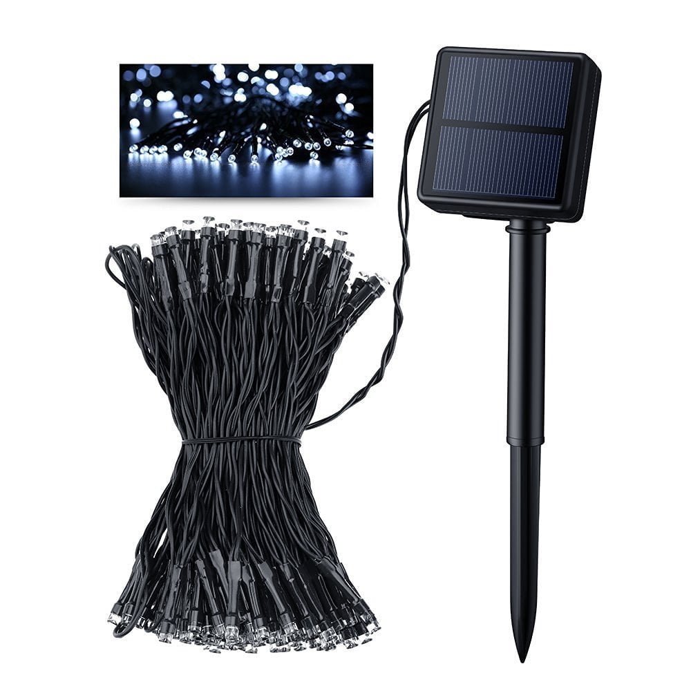 Somnr Patio Solar String Lights 72ft 200 LED Landscape Decorative Solar Lights for Christmas Patio Lawn Garden Backyard (White)