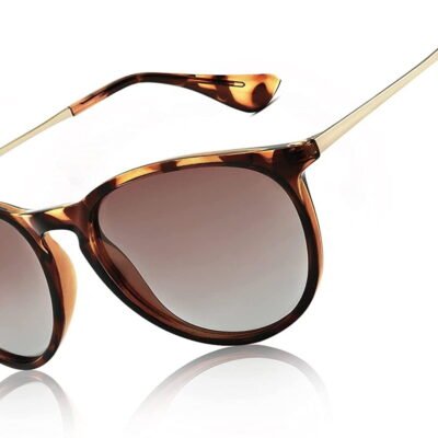 QiShi Vintage Round Sunglasses for Women Men Classic Retro Designer Style-Leopard