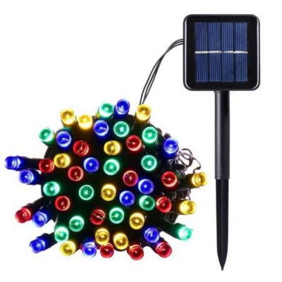 QiShi Solar Christmas Lights LED Solar String Lights, 39ft100 LED Lights for Home, Lawn, Garden, Wedding, Patio, Party, and Holiday Decorations (Multi-color)
