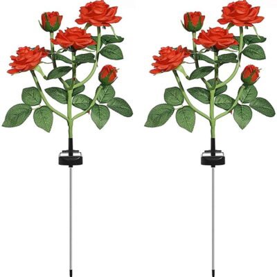 Qishi Solar Red 1.2 V LED Landscape and Walkway Light (2 Pack)