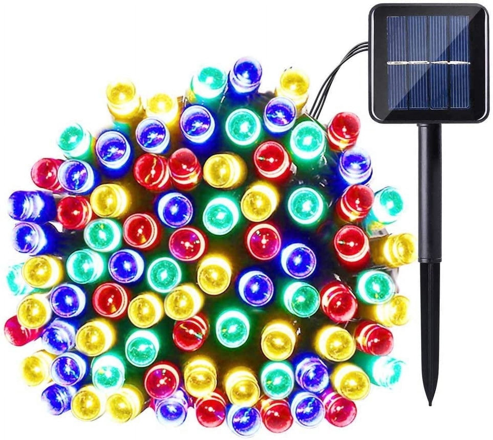 QiShi Christmas Solar String Lights Backyard String Lights,39ft 100 LED Outdoor Waterproof Fairy Solar String Lights for Outdoor/Indoor Garden,Patio,Backyard,Party,ect. (Multi-color)-1Pack