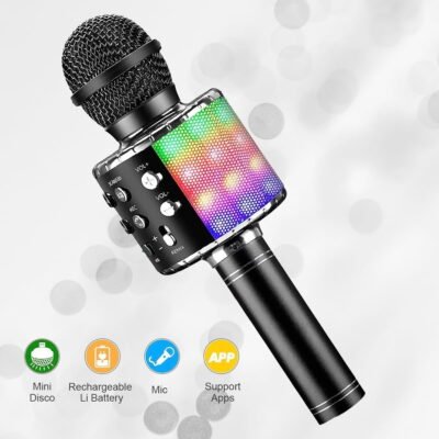 Qishi Wireless Karaoke Machine for Kids with Voice Disguiser
