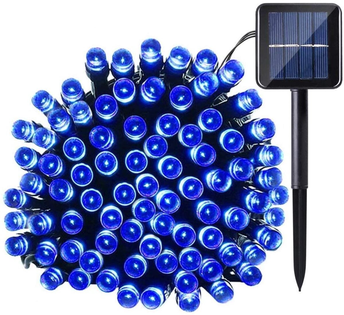 QiShi Christmas Solar Lights,39ft 100 LED Garden Waterproof Fairy Solar String Lights for Outdoor,Indoor Garden,Patio,Backyard,Party,ect. (Blue)-1Pack