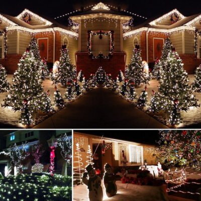 Somnr Christmas solar string lights Outdoor Decoration String Lights 72ft200 LED Lights for Indoor,Outdoor,St.Patrick's Day Thanksgiving,Party,Wedding,Patio,Garden Decoration (Warm White)