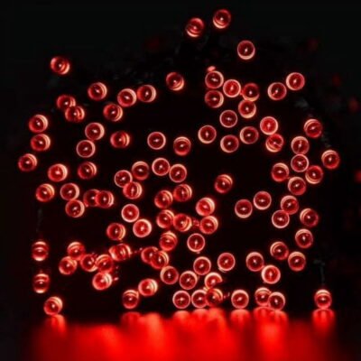 Somnr LED Christmas Lights ,39ft 100 LED Solar Decoration Fairy String Lights for Home,Lawn,Garden,Wedding,Patio,Party,and Holiday Decorations(Red)