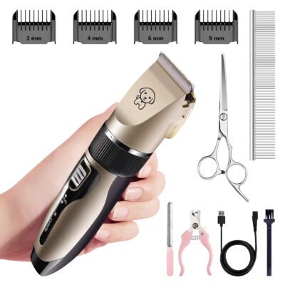 Somnr Pet Clippers，Low Noise Rechargeable Hair Trimmer for Dogs & Cats，Cordless Grooming Kit with Dog Shaver