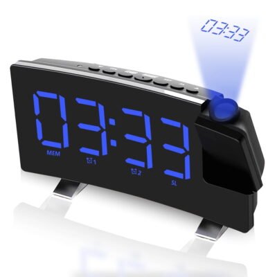 Dual Alarm Clock with Battery Backup and USB Charger. Adjustable Dimmer and Volume. Supports 12/24H time format and snooze function. Suitable for bedrooms, seniors, teens, and kids
