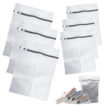 Somnr Mesh Laundry Bags 6-Pack Laundry Wash Bag Colorful Zipper for Delicates, Blouse, Hosiery, Stocking, Underwear, Bra Lingerie, Sweater, Travel Storage Bag