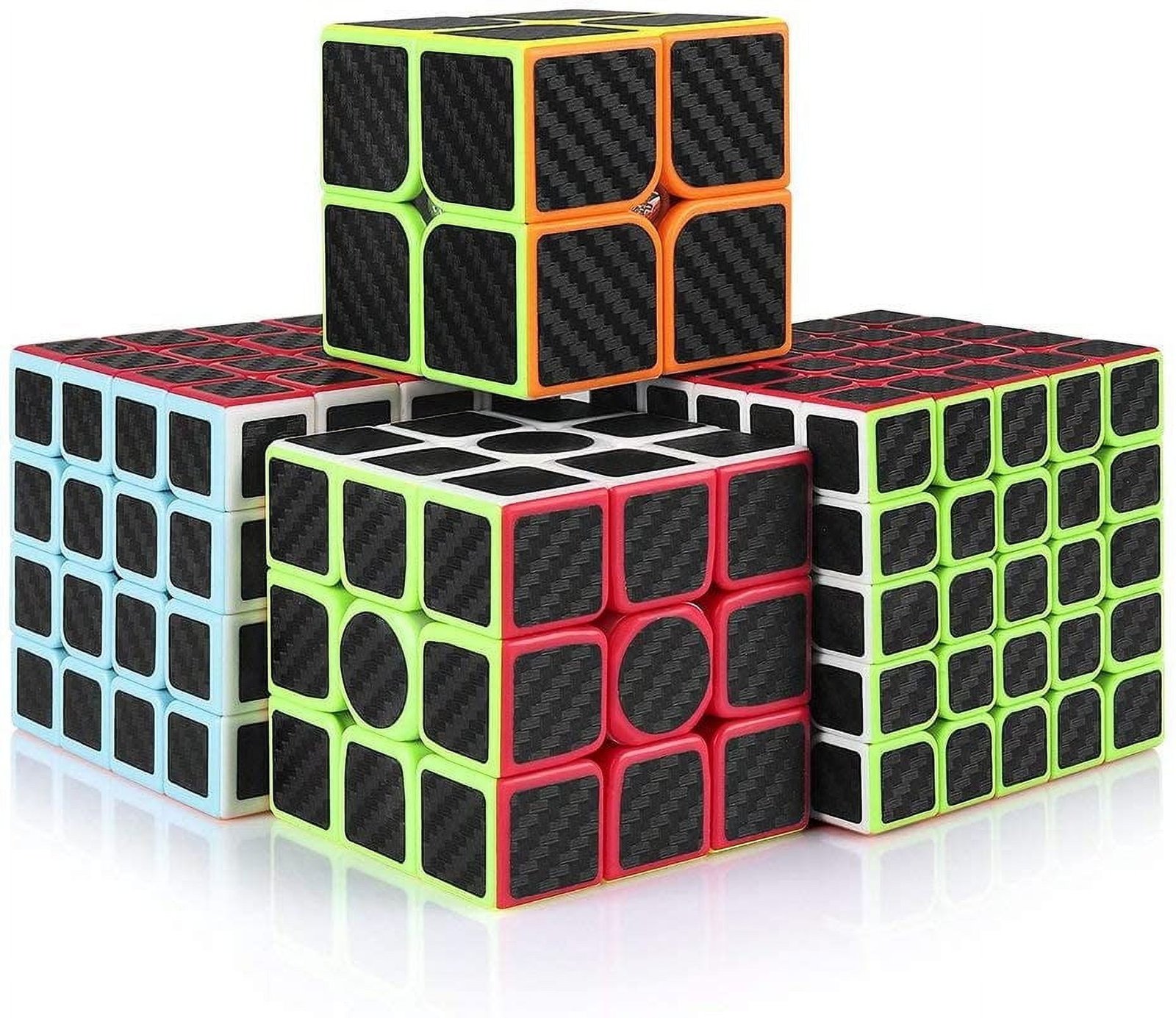 Somnr Speed Cubes, Speed Cube Set of 2x2x2 3x3x3 4x4x4 5x5x5 Stickerless Puzzle Magic Cube with Gift Box, Frosted Surface Enhanced Edition