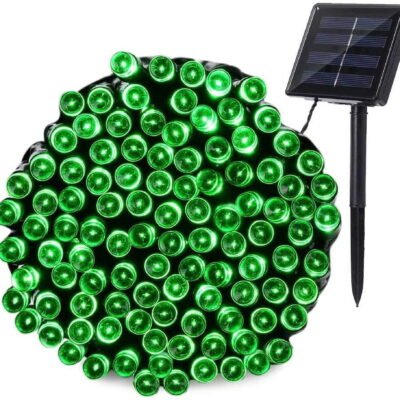 Qishi Outdoor Christmas Solar String Lights 72ft 200 LED Fairy Decoration String Lights for Garden Patio Party Wedding and ect.(Green)