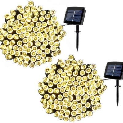 Qishi Indoor/Outdoor 72 ft Solar LED String Lights (200 Count)
