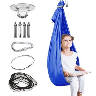 Somnr Kids Sensory Hammock - Therapy Swing for Autism & ADHD, Indoor/Outdoor Use, Blue