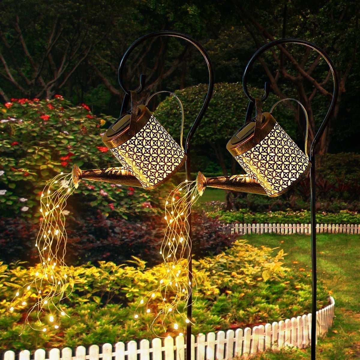 Qishi Auto Turn on/off Solar Landscape & Walkway Lights, Warm White/2Pack
