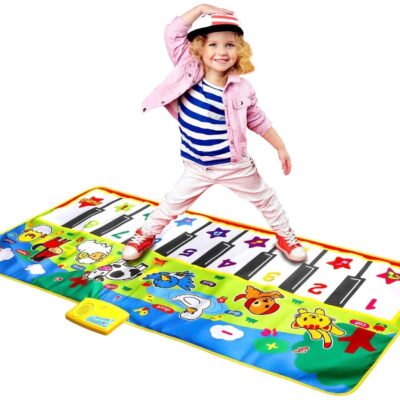 Somnr Soft Baby Early Education Portable Music Piano Keyboard Carpet, Safe Electronic Keyboard Play Blanket, Colorful Dance Mat-Piano Toys Great Music Toy for Children