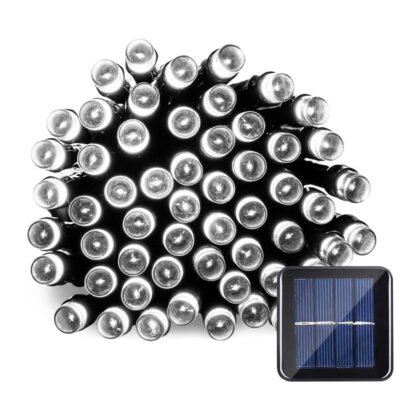 Somnr Christmas Solar Lights LED Solar String Lights,39ft 100 LED Fairy Outdoor String Lights Decorative Lighting for Home,Lawn,Garden,Wedding,Patio,Party,and Holiday Decorations (Cool White)