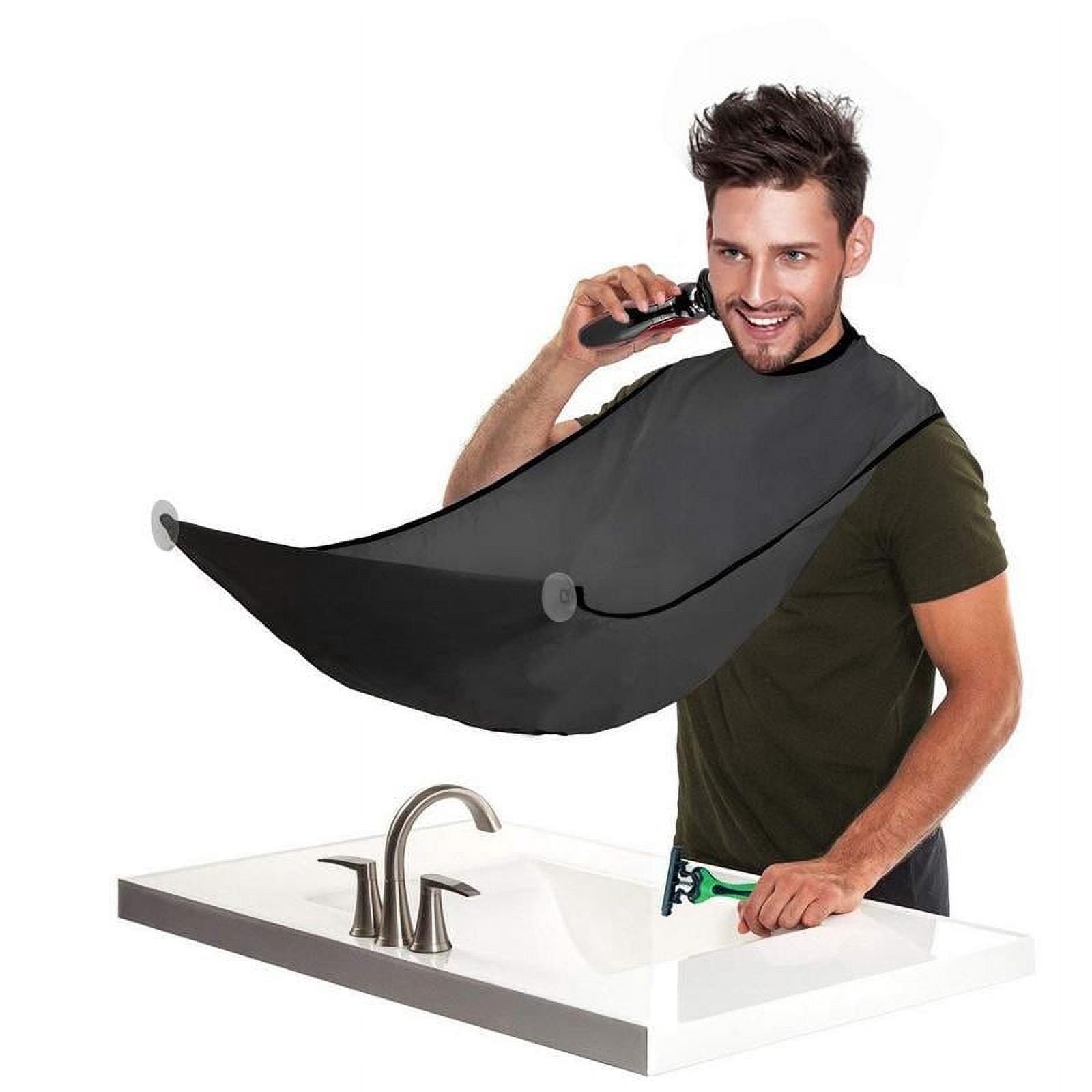 Somnr Beard Catcher Bib Apron Beard Cape for Shaving,Hair Clippings Catcher & Grooming Cape Apron,Trim Your Beard in Minutes Without the Mess Perfect Gift for Men