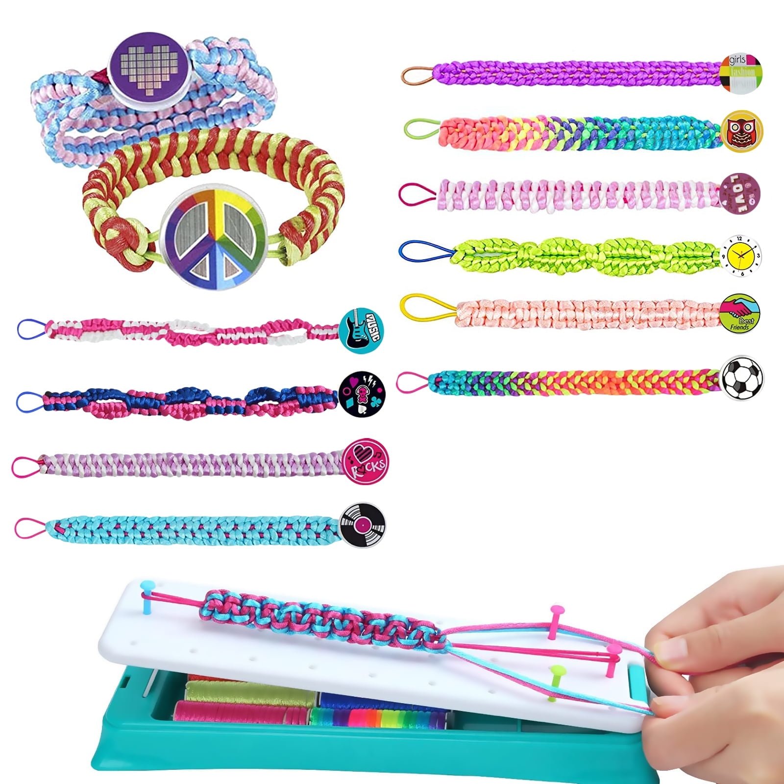 Somnr Cool DIY Craft Kits Toys for 6+ Years Old Girls, Friendship Bracelet Making Kit, Bracelet String and Travel Activities, Birthday Gifts for Teen Girls